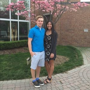 Madewell Black print dress